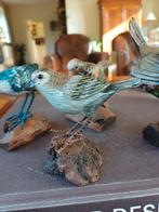 Handmade  Houten Vogeltjes (4 stuks) kunst Franse brocante, Ophalen of Verzenden
