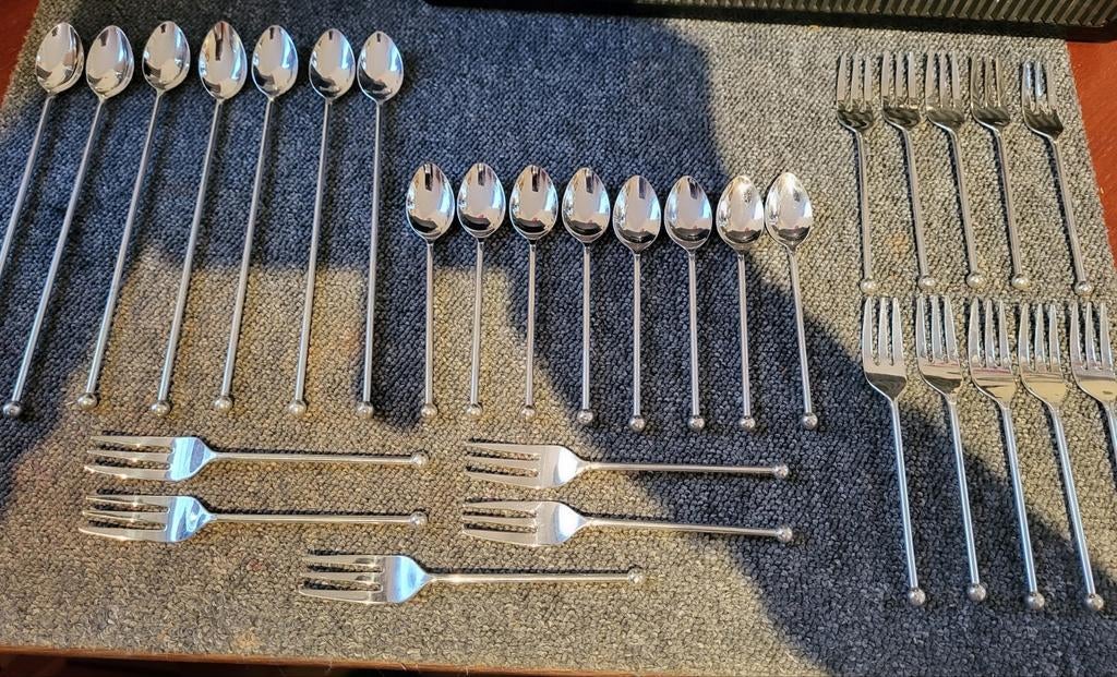 30 stuks verzilverde AH 90 vorkjes,lepeltjes enz., Antiek en Kunst, Ophalen of Verzenden