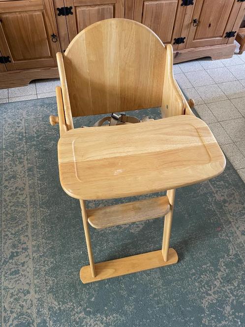 Safetots Inklapbare Houten Kinderstoel, naturel, Kinderen en Baby's, Kinderstoelen, Zo goed als nieuw, Meegroeistoel, Aanschuifbaar