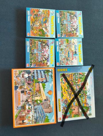 5 Puzzels - 1000 Stukjes beschikbaar voor biedingen