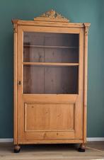 Unieke antieke vitrinekast, Huis en Inrichting, Kasten | Vitrinekasten, Ophalen, Zo goed als nieuw, 25 tot 50 cm, Glas