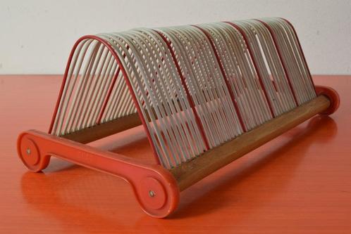 Retro vintage vinylplaten / singles opbergrek / organizer, Antiek en Kunst, Antiek | Woonaccessoires, Ophalen of Verzenden