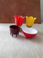 Retro eierdopjes, Huis en Inrichting, Keuken | Servies, Overige typen, Ophalen of Verzenden, Zo goed als nieuw, Overige stijlen