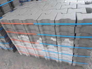 KORTING 220m2 grijs beton H-klinkers dubbel-T stenen H-profi beschikbaar voor biedingen