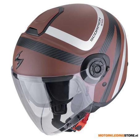 Scorpion EXO-CITY II RIVA Jethelm, Bruin-Zilver, Motoren, Kleding | Motorhelmen, Nieuw met kaartje, Ophalen of Verzenden