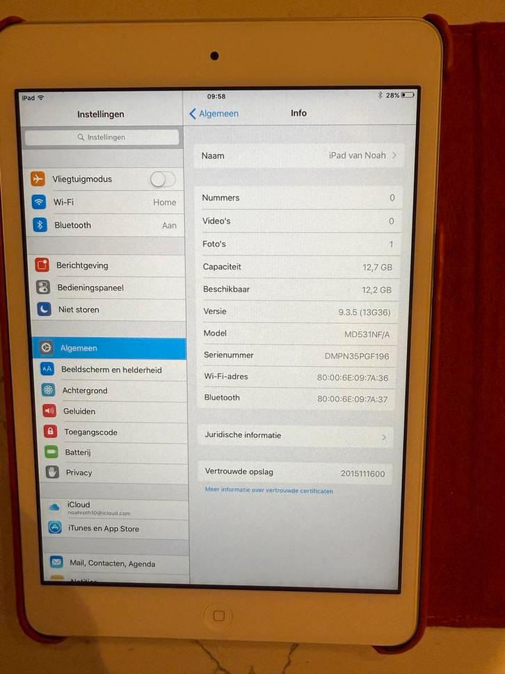 Apple iPad Mini 16GB - Goed Onderhouden, Computers en Software, Apple iPads, Gebruikt, Apple iPad Mini, Wi-Fi, 8 inch, 16 GB, Ophalen of Verzenden