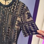 Tony Cohen zwart beige mesh jurkje + borduursel mt S 48144, Kleding | Dames, Tony Cohen, Verzenden, ., Zwart