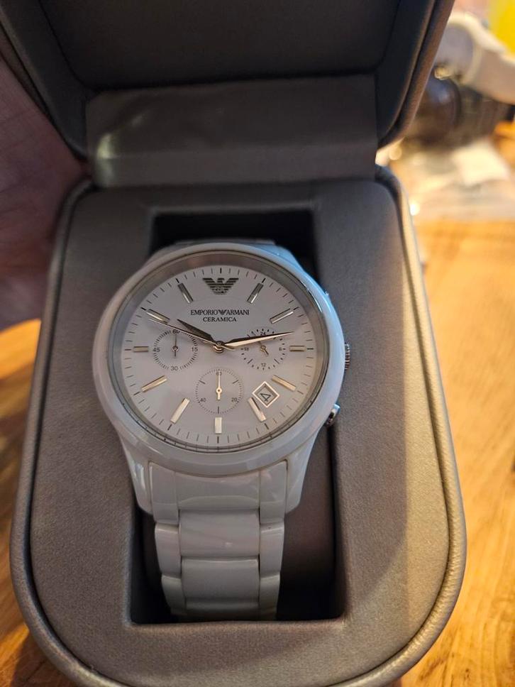 Emporio Armani Ceramica Horloges, Sieraden, Tassen en Uiterlijk, Horloges | Heren, Gebruikt, Polshorloge, Overige merken, Overige materialen
