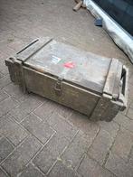 Houten Munitiekist / Opbergkist, Huis en Inrichting, Gebruikt, 50 tot 100 cm, Ophalen of Verzenden, Minder dan 50 cm