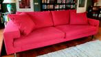 grote 3-zitsbank - let op: kleur is steenrood!, Huis en Inrichting, Banken | Bankstellen, Ophalen, Driepersoons, 75 tot 100 cm