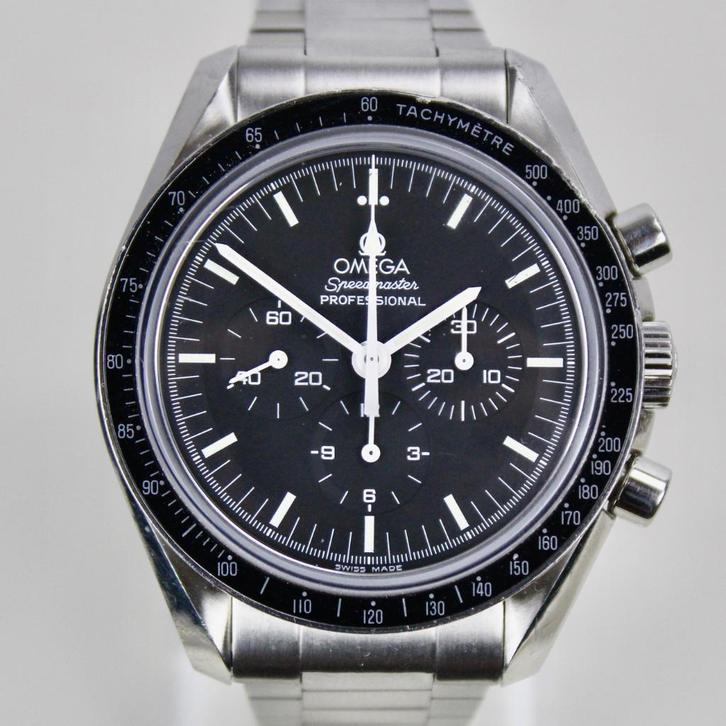 Omega Speedmaster - 3573.50 - Flatlink, Sieraden, Tassen en Uiterlijk, Horloges | Heren, Gebruikt, Polshorloge, Omega, Staal, Staal