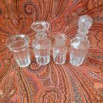 Antiek glazen menageset set flesjes vaasjes strooibus 15 cm, Antiek en Kunst, Ophalen of Verzenden
