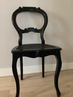 Oude Antieke Brocante Biedermeier Stoel Zwart, Ophalen, Gebruikt, Zwart, Biedermeier