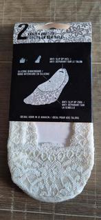 2 paar Beige kanten Footies 39-42, Kleding | Dames, Sokken en Kousen, Nieuw, Ophalen of Verzenden, Onbekend, Maat 39 t/m 42