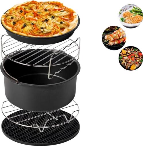 Airfryer Accessoire Set Ø20 cm – 8-delig – Gratis Verzending, Huis en Inrichting, Keuken | Keukenbenodigdheden, Nieuw, Verzenden