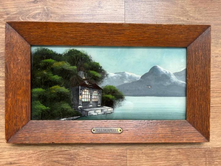 antiek lijstje tellskapelle souvenier., Antiek en Kunst, Antiek | Woonaccessoires, Verzenden