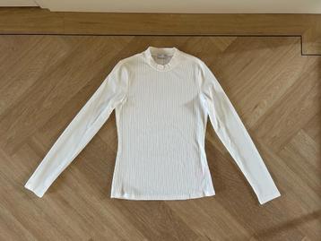 Z.g.a.n. Longsleeve top met fijne rib, Loavies, wit, maat S beschikbaar voor biedingen