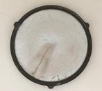 Franse brocante aardewerk onderzetter met vernikkelde rand, Ophalen of Verzenden, Zo goed als nieuw, Overig