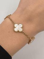 Van Cleef wit-goud armband, Sieraden, Tassen en Uiterlijk, Armbanden, Verzenden, Wit, Zo goed als nieuw, Met edelsteen