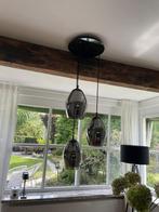 Eglo hanglamp 3-lichts nikkel / zwart ZGAN, Huis en Inrichting, Lampen | Hanglampen, Ophalen, Zo goed als nieuw, Glas