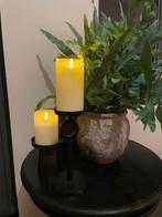 Set van 2 LED kaarsen, Huis en Inrichting, Woonaccessoires | Kandelaars en Kaarsen, Ophalen, Kunststof, Wit, Zo goed als nieuw