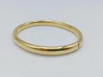 14 Karaats goud op zilver bangle / slavenarmband, 6 mm, Gebruikt, Info@zilverwebsite.nl, Verzenden, Zilverwebsite.nl