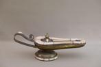 Aladdin's genie olielamp messing en been  antiek, Antiek en Kunst, Ophalen of Verzenden