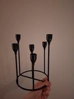 Zwarte Kandelaar voor 7 Kaarsen, Zwart, Ophalen of Verzenden, Zo goed als nieuw, Metaal