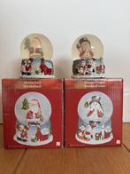 Twee mooie vintage sneeuwbollen kerst hoogte 15 cm, Diversen, Kerst, Ophalen of Verzenden, Gebruikt
