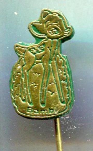 Bambi groen op koper stripfiguur speldje ( R_028a ) beschikbaar voor biedingen