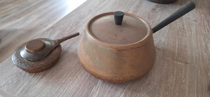 Vintage Koperen Pannenset, Antiek en Kunst, Antiek | Keukenbenodigdheden, Ophalen of Verzenden