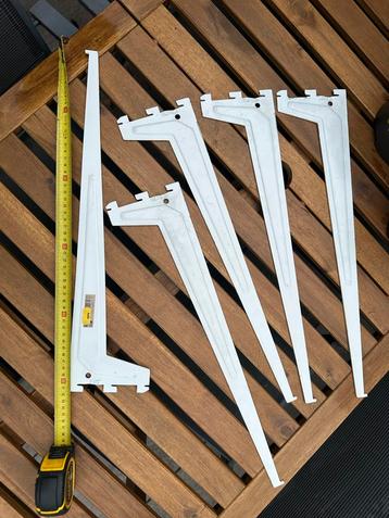 Witte metalen schapdragers - 5 stuks beschikbaar voor biedingen