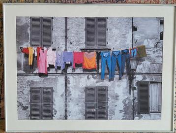 Poster van waslijn in Italië, ingelijst beschikbaar voor biedingen