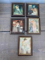 Brocant Franse schilderijtjes, Antiek en Kunst, Curiosa en Brocante, Ophalen of Verzenden
