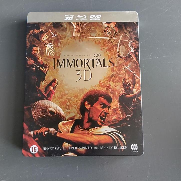 A1-2) Immortals 3D - steelcase, Cd's en Dvd's, Blu-ray, Zo goed als nieuw, 3D, Ophalen of Verzenden