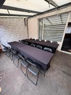 4 bufet tafels met 24 stoelen, Hobby en Vrije tijd, Feestartikelen | Verhuur, Ophalen of Verzenden, Zo goed als nieuw, Overige