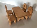 Poppenhuis - houten speelgoed - eethoek, Verzamelen, Poppenhuizen en Toebehoren, Ophalen of Verzenden, Zo goed als nieuw, Overige typen