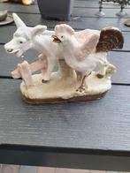 Vintage.  ezel en Haan Beeldje, Tuin en Terras, Tuinbeelden, Ophalen of Verzenden, Gebruikt, Overige materialen, Dierenbeeld