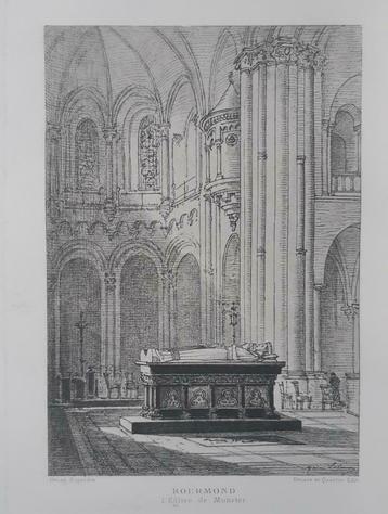 03 / Roermond De Munsterkerk interieur gravure uit 1882