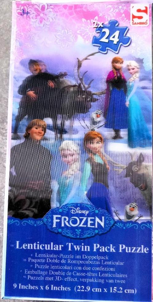️ Disney Frozen 3D-Effect Puzzels – Dubbelpack ️, Kinderen en Baby's, Speelgoed | Kinderpuzzels, Zo goed als nieuw, 6 jaar of ouder