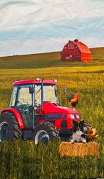 Tractor 3 luik tricot paneel deel, Hobby en Vrije tijd, Stoffen en Lappen, 120 cm of meer, Ophalen of Verzenden, Zo goed als nieuw