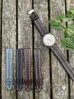 WK Leathercraft leren horlogeband 21 mm (bv Oriënt Bambino), Overige merken, Overige materialen, Leer, Polshorloge