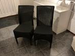 2 Lloyd Loom stoelen zwart - 2 voor 15 euro, Huis en Inrichting, Stoelen, Ophalen, Zo goed als nieuw, Zwart, Twee