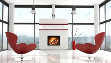 SALE M-Design inzet houthaard type interra 68 met Ventilator beschikbaar voor biedingen