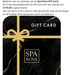 Spa Nova twv €179,- te koop! Uiterlijk 20 juni 2025 besteden, Tickets en Kaartjes, Kortingen en Cadeaubonnen, Eén persoon, Cadeaubon