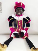 Authentieke V&D etalage zwarte Piet pop - 75cm, roze/blauw, Diversen, Verzenden, Zo goed als nieuw