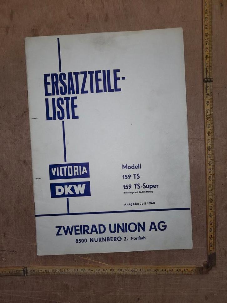 Dkw 159 TS Documentatie, Fietsen en Brommers, Handleidingen en Instructieboekjes, Zo goed als nieuw, Ophalen of Verzenden