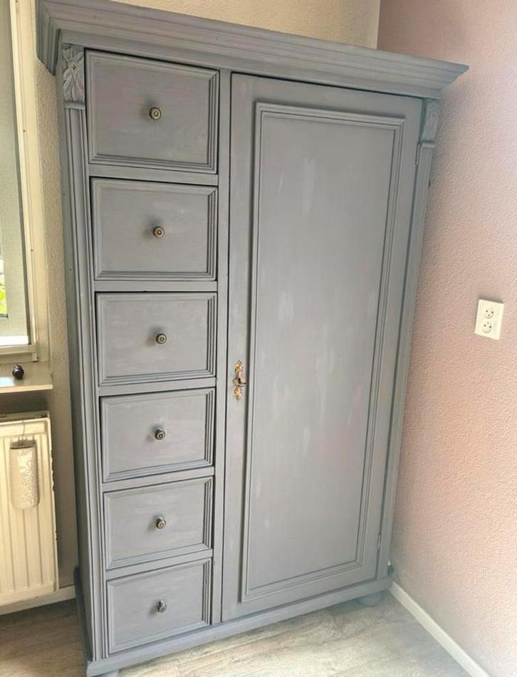 Mooie grenen meidenkast, spekkast paars, Huis en Inrichting, Kasten | Ladekasten, Grenenhout, Ophalen