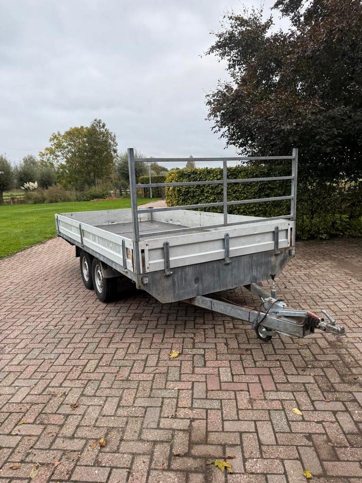 Anessems 2700kg plateau aanhanger 400x200, Tuin en Terras, Grasmaaiers, Zo goed als nieuw, 50 cm of meer, Ophalen