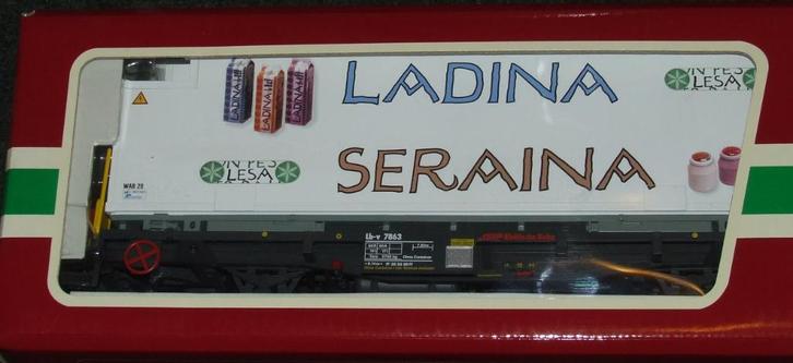 LGB 44890 RhB koelcontainer wagon Ladina Seraina, Hobby en Vrije tijd, Modeltreinen | Overige schalen, Nieuw, Wagon, Gelijkstroom